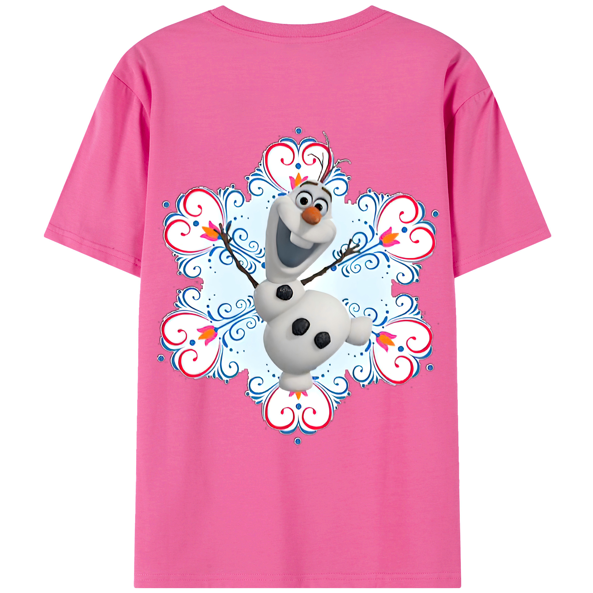 （画像用） アナと雪の女王 アンナ エルサ Frozen Anna Elsa レディース半袖Tシャツ(バックプリント)